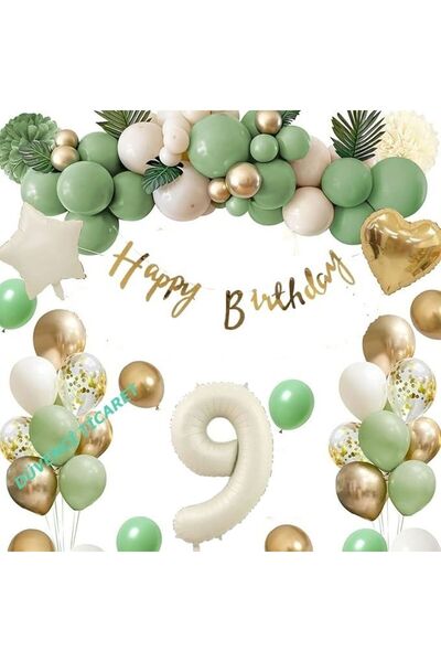 DÜVENCİ TİCARET Set de baloane verde nisip marin