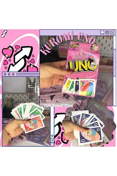 Cute Kawaii Store Uno Kuromi Game Card