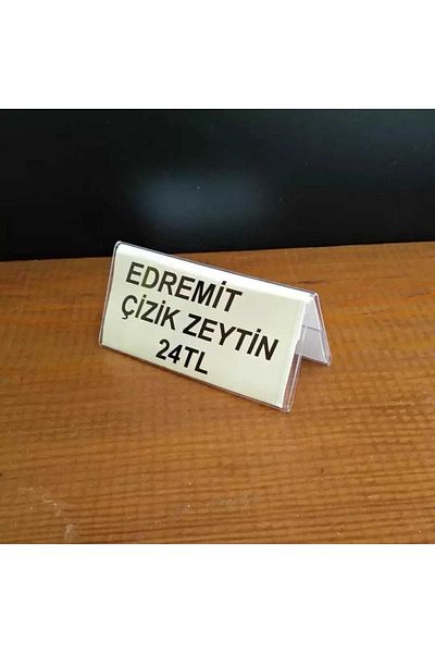 ETİKETLİK FİYATLIK 80pcs Shelf Mounted PVC A Type Label Holder - Label Holder Price (4*8)
