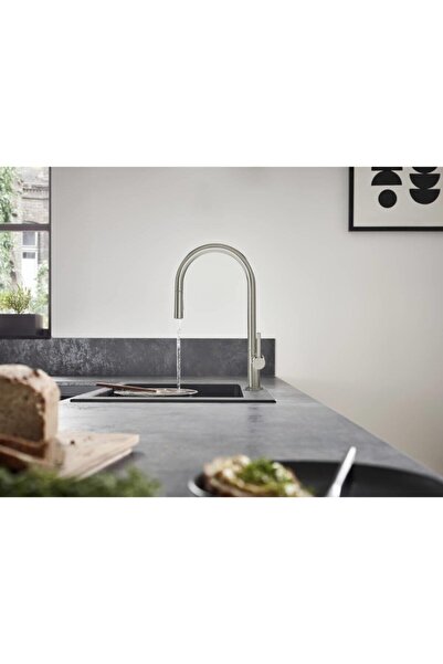 Hansgrohe 72800800 Talis M54 Tek Kollu Eviye Bataryası 210, Çekilebilir Gaga, 1jet Paslanmaz Çelik