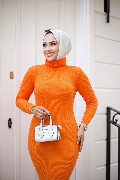 Sfg Life Moda Ακρυλικό ζιβάγκο Slim Fit Hijab Pencil Φόρεμα - Ευέλικτο Πλεκτό