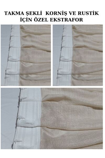 MebelPort Curtain كتان تول قابل للطي أمريكي مطوي 1/3 كتان (مناسب للقرن والرستيك)