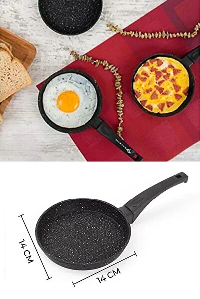 Hilamingo Home Paslanmaz Çelik Döküm Mini Sos Vog Tavası Yumurta Tavası Sosluk 14cm