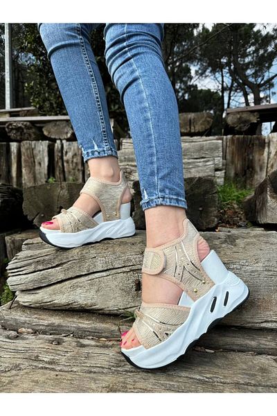 Lady women's high sole sports sandals wedges