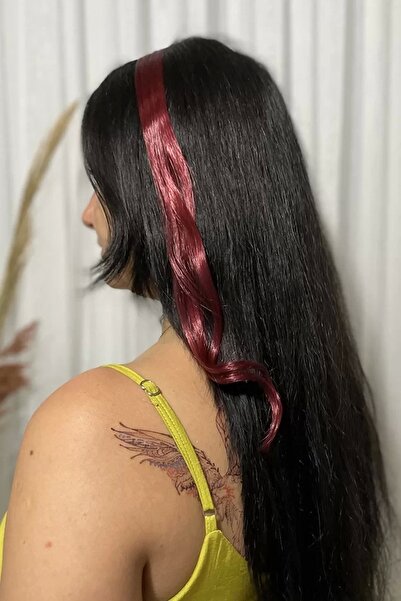 little Luv Postă laterală ondulată de culoare burgundă