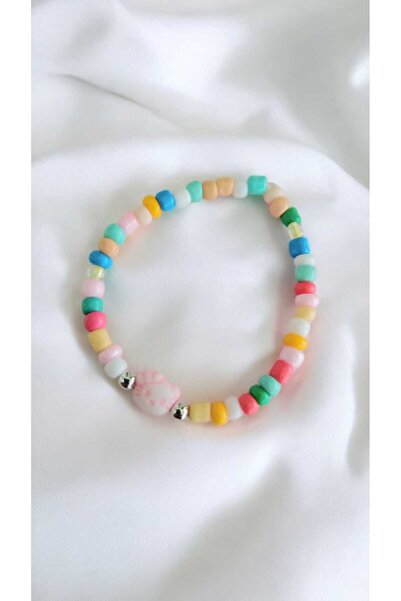 nasclaycollection سوار كيتي للأطفال باللون الوردي - إكسسوار هدية