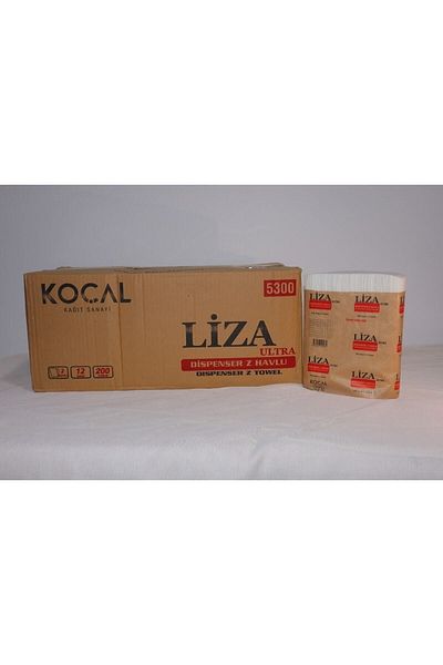 KOÇAL KAĞIT Koçal Liza Soft Z Folding Towel 12pcs 200 Sheets 12 Pack