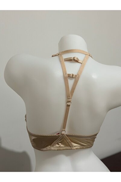 F.K FK1207 Önden Açılabilir Destekli Önü Çapraz İpli Lazer Kesim Sütyen