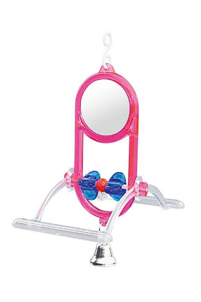 PureCanpati Mirrored & Bell Swing with Perches for Lovebirds