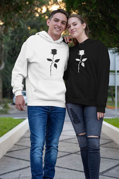 Jooy Company Lover Couple Combos Rose Design Μαύρο Λευκό Σετ 2 τεμαχίων