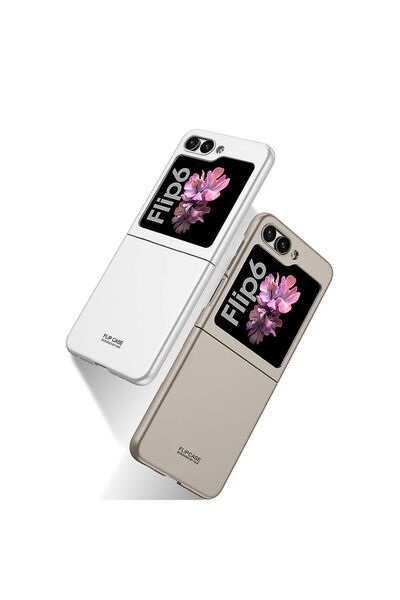 m.tk moveteck Samsung Galaxy Z Flip 6 Kılıf Ultra İnce Renkli Sert Kıpta Kapak Mat Parmak izi Yapmaz Katlanabilir