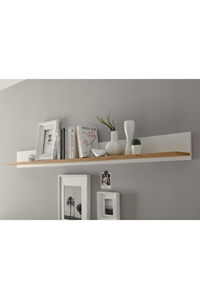 EGN WOODS 50x15x15 dekoratif 1 adet çerçevelik, duvar rafı, baharatlık, monte...