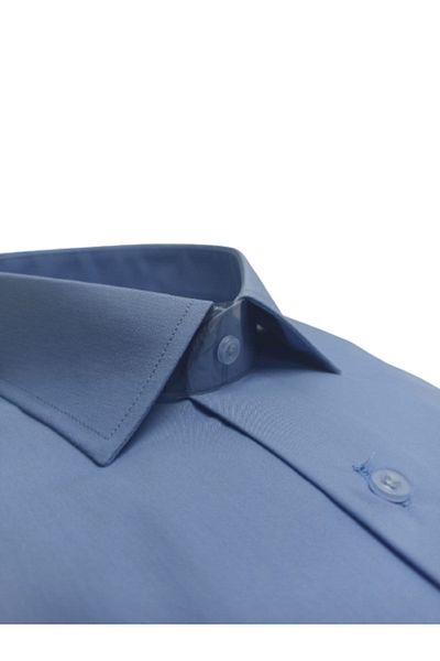 ETİQET Ανδρικό πουκάμισο Ice Blue Classic Cut Plain Dakron