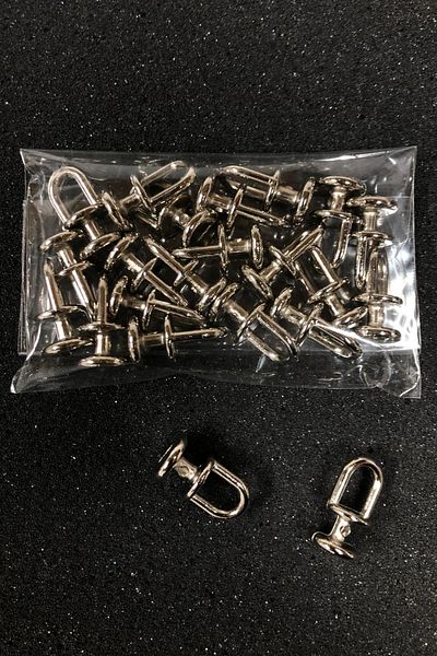İzen Metal Curtain Ring - Metal Corner Roller 20 Pieces