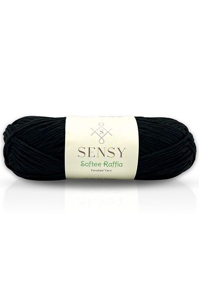 SENSY Premium Softee Raffia - Soft and Black Floss Paper, Bag Floss Hobby Floss Supla