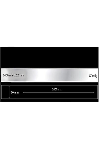 demdekor Dekoratif Aynalı Pleksi Şerit Süs Gümüş 20 Mm X 2400 Mm Mobilya Dola...