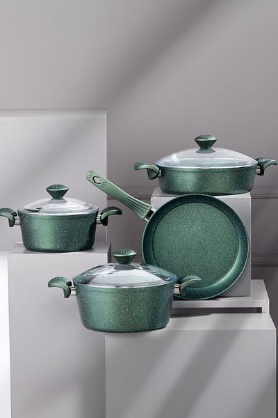 Taç طقم أواني طهي من الجرانيت MaxxCook من 7 قطع