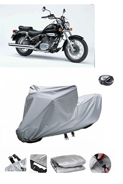 wovex سوزوكي VL 250 دخيل - مشمع دراجة نارية متوافق مع الحقيبة الخلفية