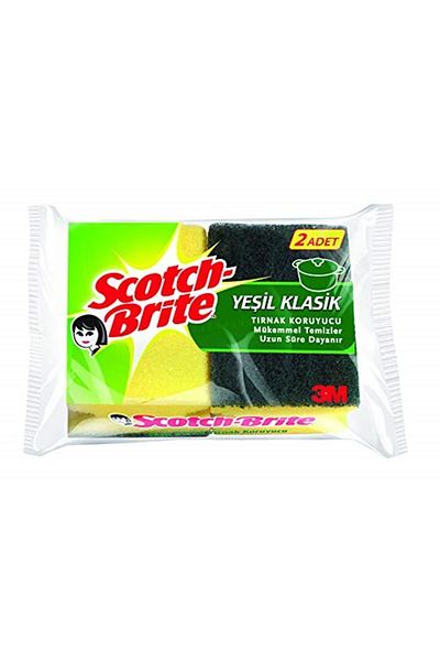 Scotch Brite Scotch-Brite 1776443   Green Classic Dishwashing Sponge, 2 Pack, Nail Protector