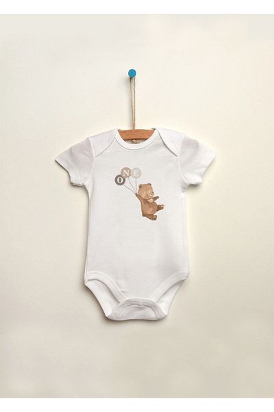 Darkia One 1 Baby Body - Monthly Print, 100% Cotton, Snap-On Athlete Jumpsuit