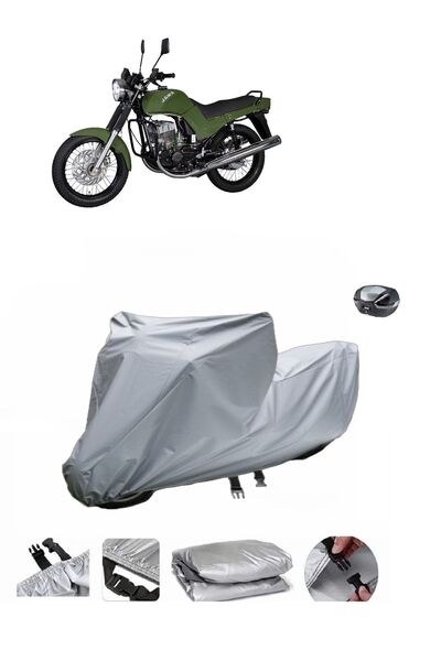 wovex غطاء دراجة نارية Jawa 350 2t متوافق مع حقيبة الخلفية