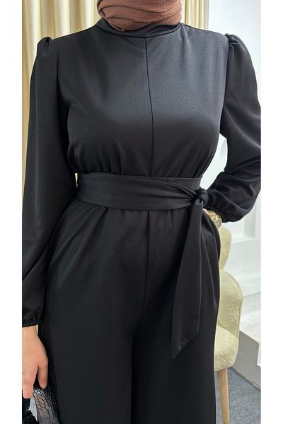 HB MODA COLLECTİON Ολόσωμη φόρμα Hijab με τυλιγμένη φαρδιά ζώνη