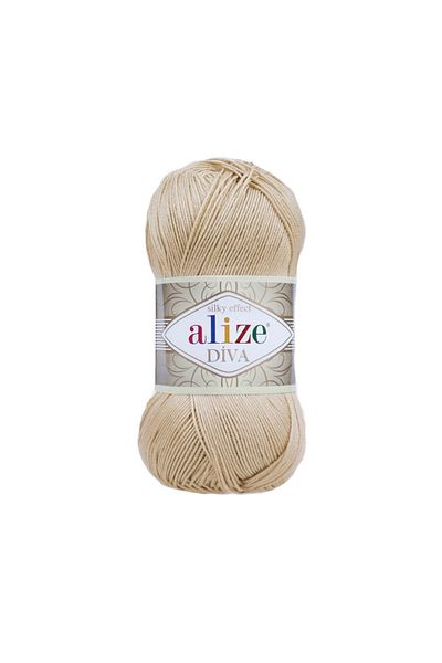 Alize 5 τεμάχια Diva Mercerized λεπτό κορδόνι Καλοκαιρινό μπικίνι μπουστάκι Μπλούζα Πλεκτό νήμα 368 Μαλλιά καμήλας