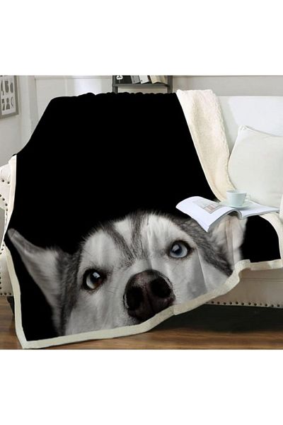 Elmas Dizayn Single Fleece 1St Quality 150 cm * 220 Cm. Tv Blanket Dog