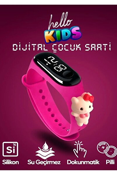 EMİN ENSAR HOME Akıllı Çocuk Kol Saati Güvenli Led Su Geçirmez Silikon Dokunm...
