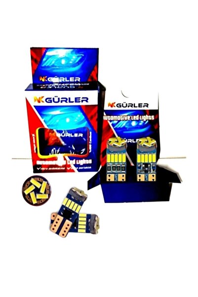 Genel Markalar T10 Led Ampul Park Led Plaka Ledi 12v 5w Canbuslı 15 Ledli 2 Adet