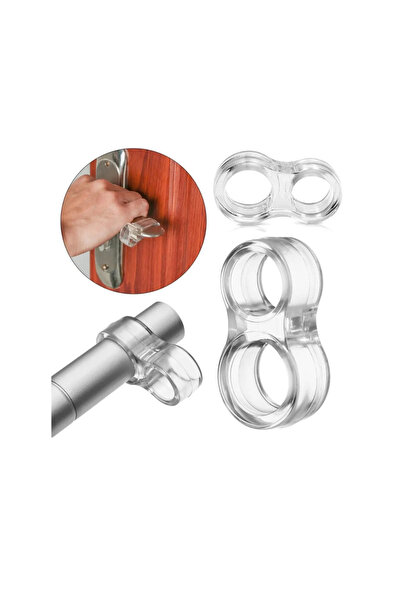 LüksEvAvm سدادة نافذة بمقبض باب بلاستيكي مكونة من 6 قطع، ومصد واقي للحائط الخلفي للباب، وسدادة سيليكون