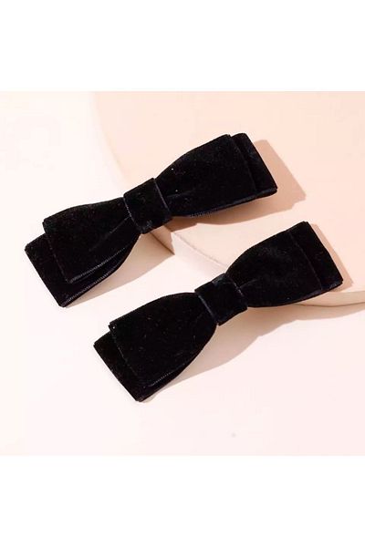 NURBİLGESTORE Cataramă neagră pentru copii din 2 piese din catifea – Cataramă