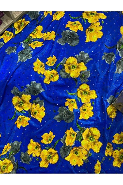 OsmanKumaşDantel Desenli Taşlı İpek Kadife