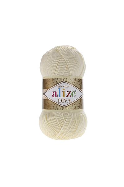 Alize 5 τεμάχια Diva Mercerized Thin Thread Summer Bikini Bustier Μπλούζα Πλεκτό Σχοινί Πλεκτό Crop Models 01 Cream