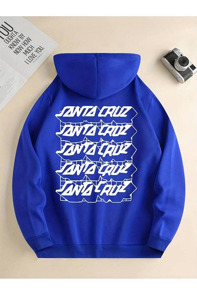 AMMA Χειμερινό φούτερ με κουκούλα με κουκούλα Santa Cruze Unisex - 3 κλωστές