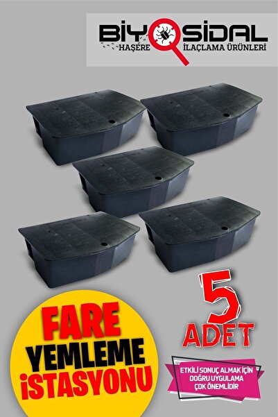 BİYOSİDAL MARKET Fare Yemleme Istasyonu 5 Adet (YEMSİZDİR)