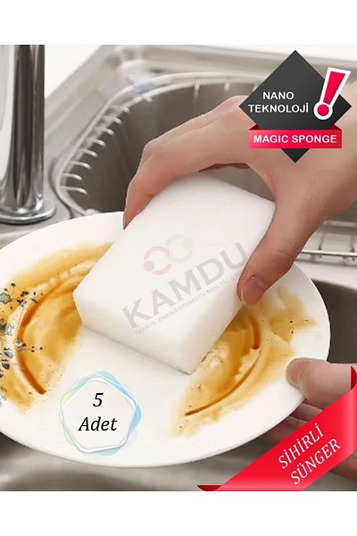 XAMANTHA Practical and Effective 5 Pieces Magic Cleaning Sponge - Domol