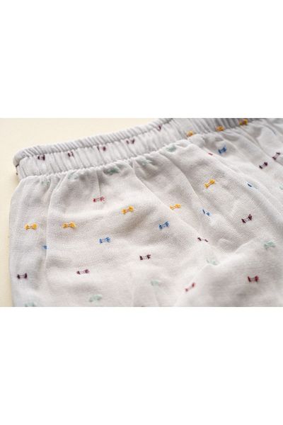 Be'Calm Organic Cotton Muslin - Printed Baby Shorts - Unisex - Unisex with Mix Dots