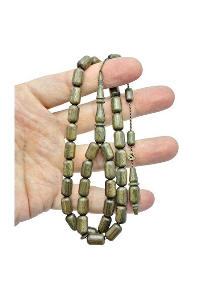 LEBLEBİ TESBİH Mehmet Erbabacan Usta Imzalı Yeşil Pelesenk Ağacı Tesbih Lt792