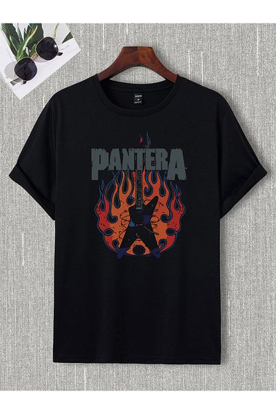 donamod Tricou unisex supradimensionat Pantera Metallica - Iron Madien Black Sabbath AC/DC Slipknot Rock Metal