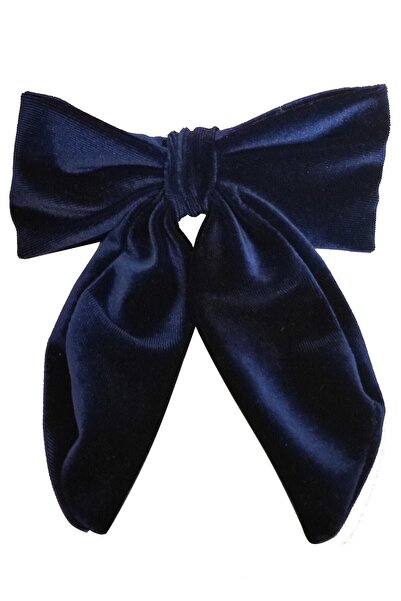 HOLO CASUAL Cataramă automată din catifea cu fundă bleumarin