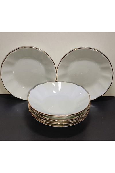Porland Gold Gilded Porcelain 12 cm - 12-Piece Tea Plate