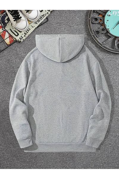 AMMA Unisex Oversize Hooded Roses Φούτερ με στάμπα - Χειμερινό φούτερ με 3 κλωστές