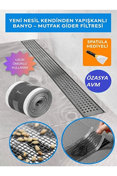 Özasya AVM Yeni Nesil Kendinden Yapışkanlı Banyo - Mutfak Gider Filtresi (1 A...