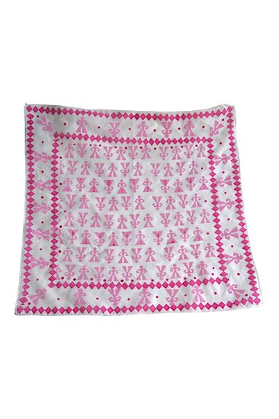 leillART Women's Pink Patterned Cotton Handmade Hair Bandana
