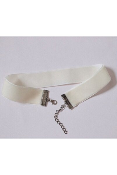 alhifa Ekru Kurdele Detaylı Vintage Choker Kolye