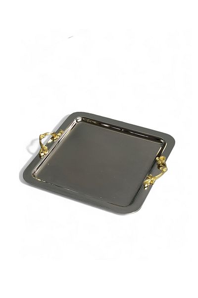 EVSTYLE Silver Colored Square Presentation Tray