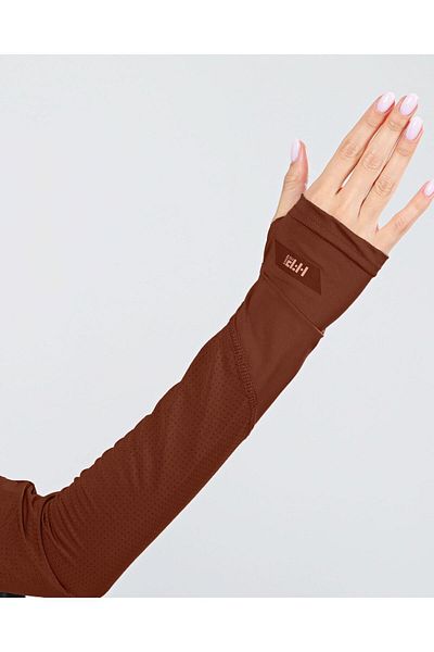 Ecardin Pro Sports Sleeve - Premium Women's Athlete Porous Finger-Snap Prayer and Hijab Sleeve - Brown