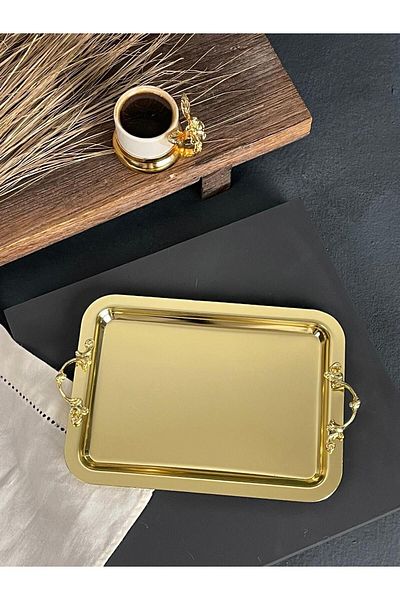 EVSTYLE Gold Rectangular Presentation Tray - Titanium Plated