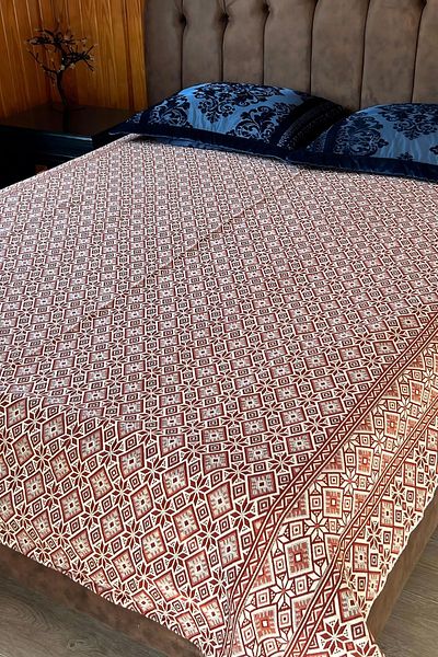 Bahtiyar İpek Burgundy Diamond Pattern Cotton Pique